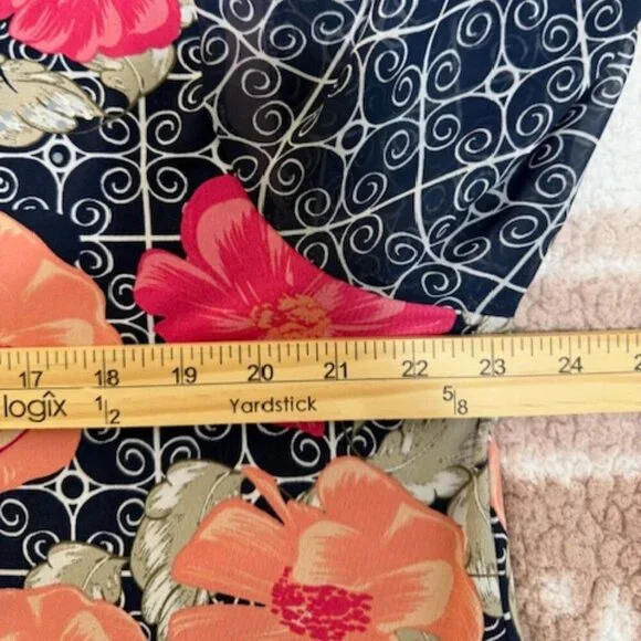 JM Collection Women's Blouse Floral Top Size 2XL Rhinestones Peasant Long Sleeve - Picture 6 of 11